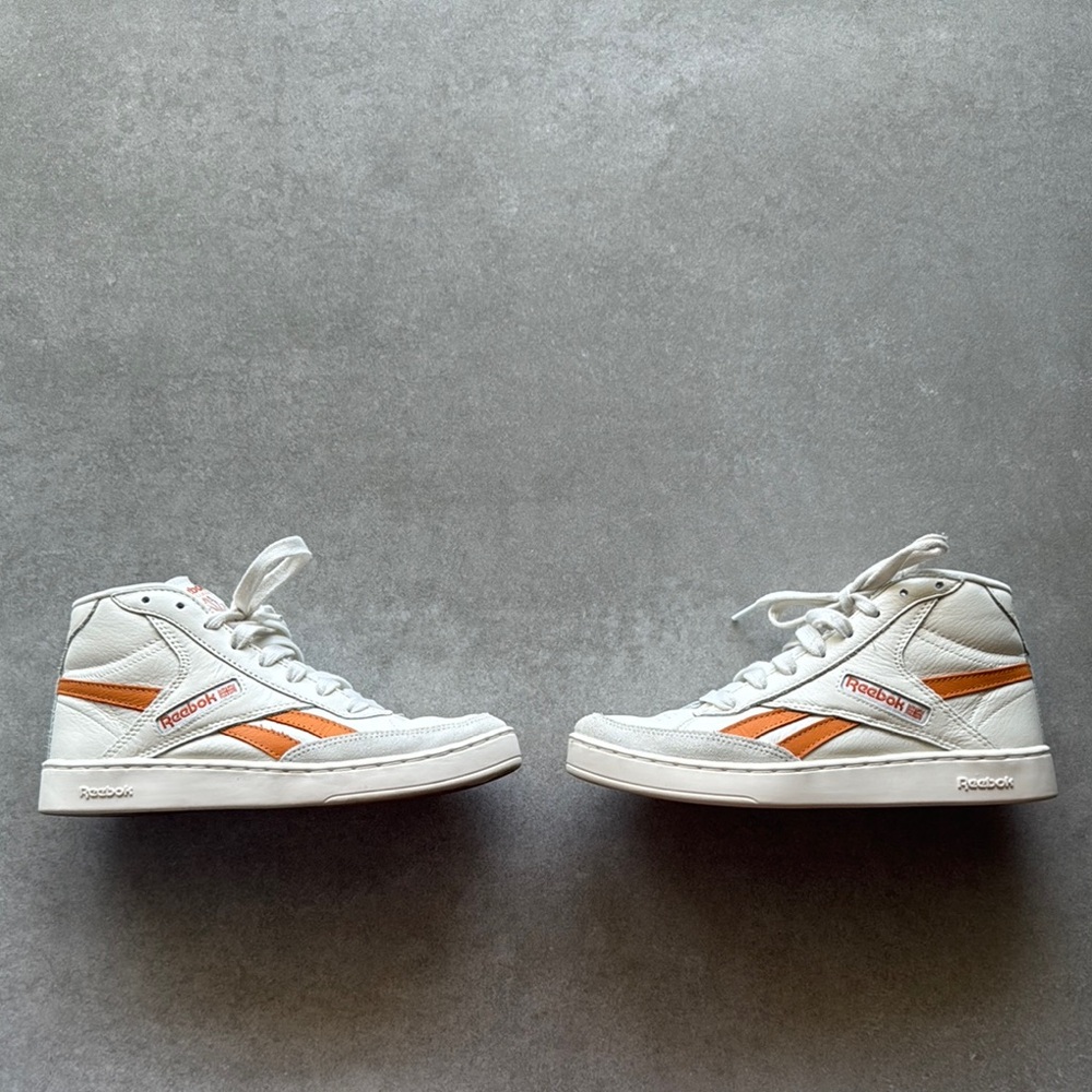 Reebok Kids White and Orange Sneakers